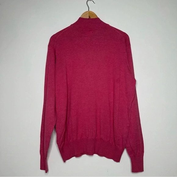 Peter Millar Crown Soft 1/4 Zip Cotton Silk Sweater Size Medium - Picture 9 of 10